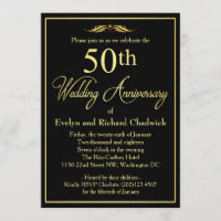 Elegante gouden huwelijksverjaardag