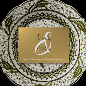 Elegante gouden individuele plaatskaart kaart