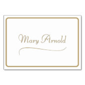 Elegante gouden individuele plaatskaart kaart (Voorkant)