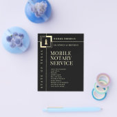 Elegante gouden inktpen notaris flyer (Enkel)