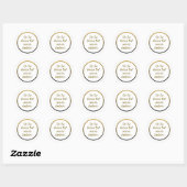 Elegante Gouden Inspirerende Citatesticker Ronde Sticker (Vel)