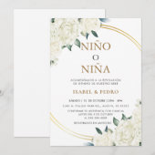 Elegante gouden ivoren bloem Spaans geslacht onthu Kaart (Voorkant / Achterkant)