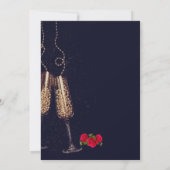 Elegante gouden jubileum rozen bedankkaart (Achterkant)