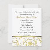 Elegante gouden jubileumuitnodiging kaart (Voorkant)