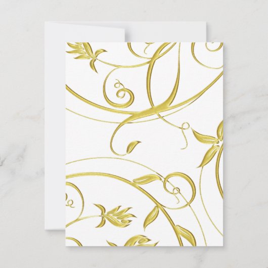 Elegante gouden jubileumuitnodiging kaart (Achterkant)