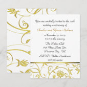 Elegante gouden jubileumuitnodiging kaart (Voorkant / Achterkant)