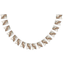 Elegante gouden juweel bloemen Bunting Vlag