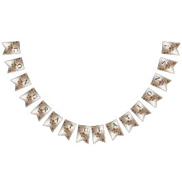 Elegante gouden juweel bloemen Bunting Vlag Vlaggetjes