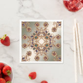 Elegante gouden juweel bloemen servetten (Insitu)