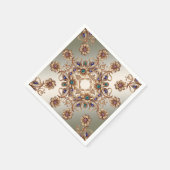 Elegante gouden juweel bloemen servetten (Hoek)