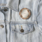 Elegante gouden juweelbloemen Button (In situ)