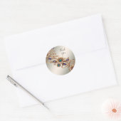 Elegante gouden juweelbloemen Sticker (Envelop)