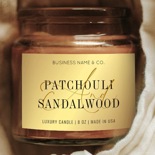 Elegante gouden kaarsen pot Product Verpakking Lab Voedselcontainer Etiket