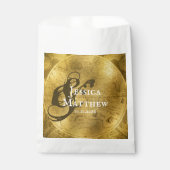 Elegante gouden  kaart bruiloft bedankzakje (Voorkant)