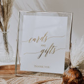 Elegante Gouden Kaarten en Cadeaus met Calligrafie Poster