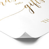 Elegante Gouden Kaarten en Geschenken met Calligra Poster (Hoek)