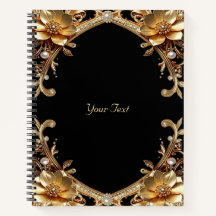 Elegante Gouden Kader Notitieboek