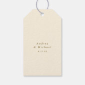 Elegante gouden kalligrafie bruiloft gunst Labels Cadeaulabel (Achterkant)