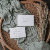 Elegante gouden kalligrafie bruiloft RSVP Kaart