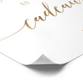 Elegante gouden kalligrafie Cartes et Cadeaux Poster (Hoek)