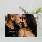 Elegante gouden kalligrafie Foto Save the Date Folie Uitnodiging (Staand Voorkant)