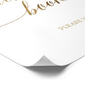 Elegante gouden kalligrafie gastboek teken poster (Hoek)