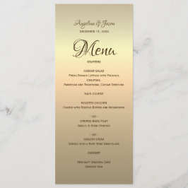 Elegante Gouden Kalligrafie Huwelijksmenu Menu