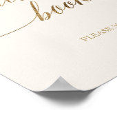Elegante gouden kalligrafie | Ivoren gastenboek bo Poster (Hoek)