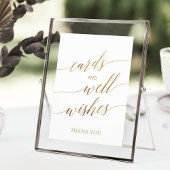 Elegante gouden kalligrafie Kaarten en Well Wishes Poster
