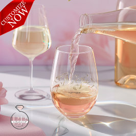 Elegante gouden kalligrafie Mr en Mrs Typografie Wijnglas Zonder Voet