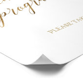 Elegante gouden kalligrafie programma's bordje poster (Hoek)