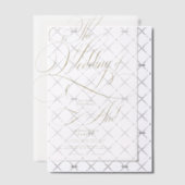 Elegante gouden kalligrafie script bruiloft overla vellum uitnodigingen (Offset (Uitnodiging))