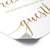 Elegante gouden kalligrafie voor het 'voor de hand poster (Hoek)