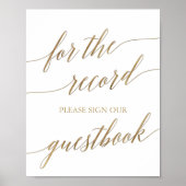 Elegante gouden kalligrafie voor het 'voor de hand poster (Voorkant)