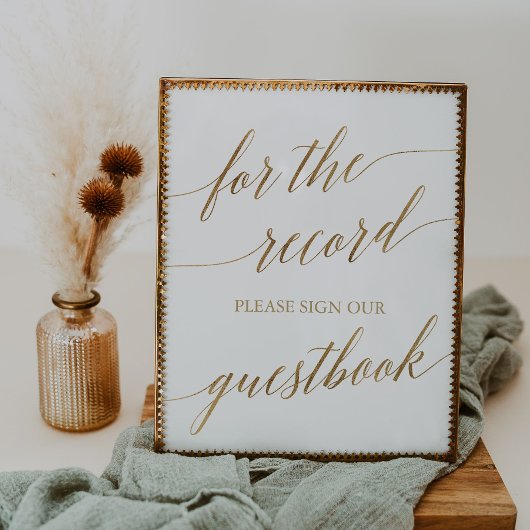 Elegante gouden kalligrafie voor het 'voor de hand poster