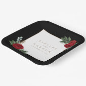 Elegante gouden kalligrafie zwart & wit bruiloft papieren bordje (Gebogen)