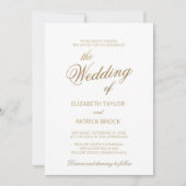 Elegante gouden kalligrafiedetails op de achterkan kaart (Voorkant)