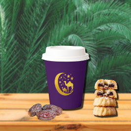 Elegante gouden kameel papieren bekers