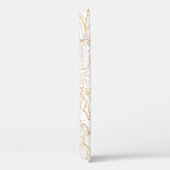 Elegante gouden kersenbloesem bloemen wit ontwerp Case-Mate iPhone case (Achterkant / Rechts)