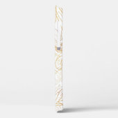 Elegante gouden kersenbloesem bloemen wit ontwerp Case-Mate iPhone case (Achterkant / Links)