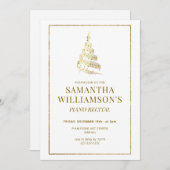 Elegante Gouden Kerst Piano Recital & Programma (Voorkant / Achterkant)