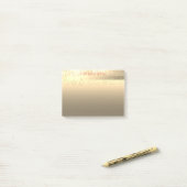 Elegante gouden kerstballen - gepersonaliseerd post-it® notes (Op bureau)