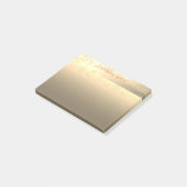 Elegante gouden kerstballen - gepersonaliseerd post-it® notes (Schuin)