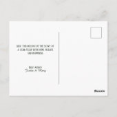 Elegante gouden kerstbel met feestelijke Bow Holly Briefkaart (Achterkant)