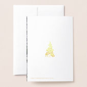Elegante Gouden Kerstboom & Geschenken Foto Echt Folie Kaarten (Met envelop)
