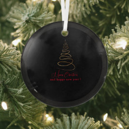 Elegante Gouden Kerstboom Glas Ornament