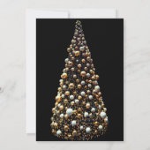 Elegante gouden kerstboom kaart (Achterkant)
