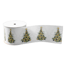Elegante gouden kerstboom, lint