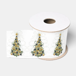 Elegante gouden kerstboom, lint