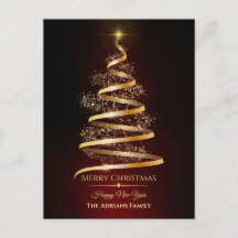 Elegante gouden kerstboom met sprankelend licht